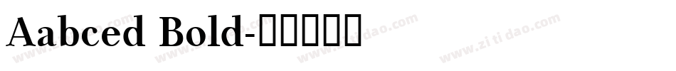Aabced Bold字体转换